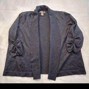 89th & Madison women's 1X midnight navy 3/4 sleeve gathered sleeve sweater EUC